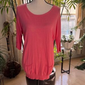 Cable & Gauge Coral Knit Top